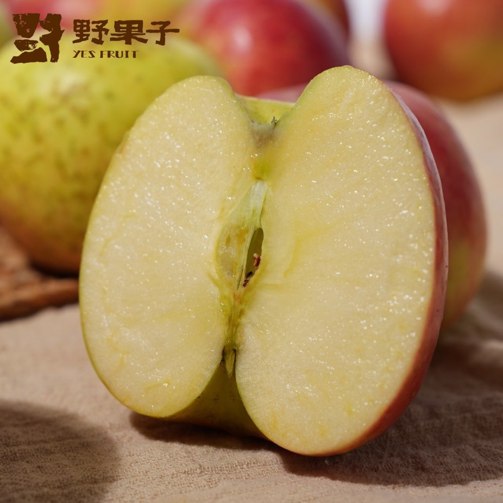 皇佳苹果与野苹果切面对比
